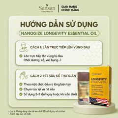 Dầu gió lăn Nanogize Longevity Essential Oil 21ml - Nội địa Mỹ