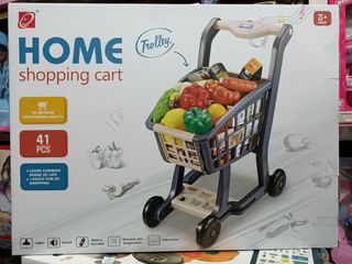 Xe đẩy và quầy bán hàng siêu thị 40pcs, có đèn và âm thanh 668-83