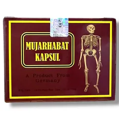 Viên uống đau nhức xương khớp, đau mỏi cổ vai gáy khớp đỏ Mujarhabat Kapsul - Xuất xứ Malaysia - Hộp gồm 20 ống - Mã 2055