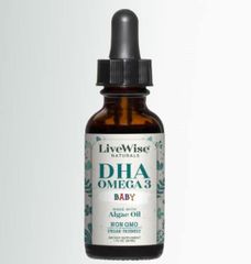DHA hữu cơ dạng giọt Livewise DHA Omega-3 Baby cho trẻ sơ sinh và trẻ em, 30ml