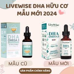 DHA hữu cơ dạng giọt Livewise DHA Omega-3 Baby cho trẻ sơ sinh và trẻ em, 30ml