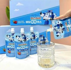 Nước ép Táo và củ Dền hữu cơ tăng chiều cao Lotte 10 gói/ hộp cho bé từ 6 tháng tuổi