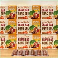 1 HỘP KẸO NGẬM VIALA CHANH ĐÀO GỪNG QUẾ - HỖ TRỢ GIẢM HO, LONG ĐỜM, MÁT HỌNG, TINH DẦU BẠC HÀ - HỘP 24 VIÊN