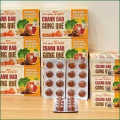 1 HỘP KẸO NGẬM VIALA CHANH ĐÀO GỪNG QUẾ - HỖ TRỢ GIẢM HO, LONG ĐỜM, MÁT HỌNG, TINH DẦU BẠC HÀ - HỘP 24 VIÊN