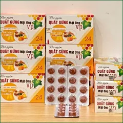 1 HỘP KẸO NGẬM QUÂT GỪNG MẬT ONG VP - HỖ TRỢ GIẢM HO, LONG ĐỜM, THANH NHIỆT, MÁT HỌNG - HỘP 24 VIÊN