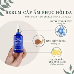 Serum cấp ẩm phục hồi dưỡng trắng da Histolab Hyaluron complex 62%/ 47% Vita C Complex/ 72% Azulene/ 63% EGF 50ml