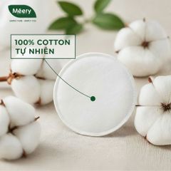 Bông Tẩy Trang MÉERY Meery 205 Miếng 100% Cotton, BTT 125 Miếng