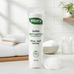 Bông Tẩy Trang MÉERY Meery 205 Miếng 100% Cotton, BTT 125 Miếng