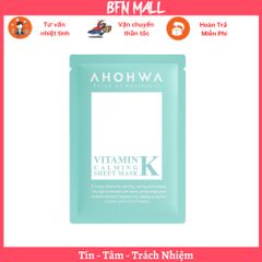Mặt Nạ Vitamin K Ahohwa - Sheet Mask - Mặt nạ cấp ẩm phục hồi sinh học 