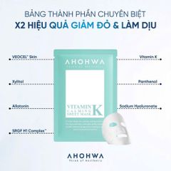 Mặt Nạ Vitamin K Ahohwa - Sheet Mask - Mặt nạ cấp ẩm phục hồi sinh học 