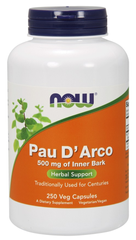 Viên hỗ trợ sức khỏe đường ruột & chống oxi hóa Now Foods Pau D’ Arco 500 mg 250 viên NK chính ngạch