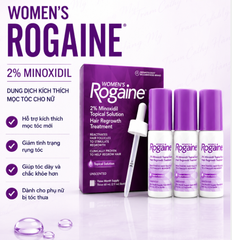 Women’s Rogaine 2% Minoxidil Hair Regrowth Treatment - Hỗ trợ mọc tóc, làm dày tóc cho nữ giới rụng tóc, hàng mỹ chính hãng
