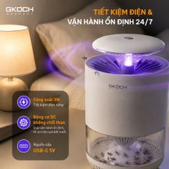 Máy bắt muỗi sinh học GKÖCH YG-M006 3W cổng USB-C hoạt động êm