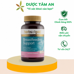 [Nhập khẩu] Thực phẩm bảo vệ sức khoẻ Herbs of Gold Breastfeeding Support hỗ trợ lợi sữa cho mẹ sau sinh (Hộp 60v)