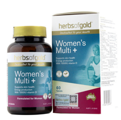 [Nhập khẩu] Viên uống bổ sung Multivitamin cho phụ nữ Herbs of Gold Women’s Multi+ (Lọ 60 viên)