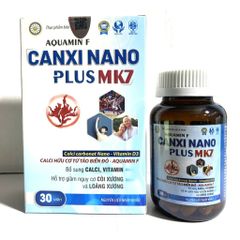 Canxi Nano Mk7 PLUS BỔ SUNG CANXI, chống còi xương, loãng xương hộp 30 viên