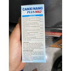 Canxi Nano Mk7 PLUS BỔ SUNG CANXI, chống còi xương, loãng xương hộp 30 viên