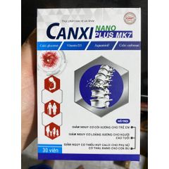 Canxi Nano Mk7 PLUS BỔ SUNG CANXI, chống còi xương, loãng xương hộp 30 viên