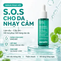 Serum Sensitive Skin Lab Skin Rescue S.O.S 30ml Làm Dịu Đỏ, Phục Hồi Da Nhạy Cảm Sau Thủ Thuật