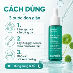 Serum Sensitive Skin Lab Skin Rescue S.O.S 30ml Làm Dịu Đỏ, Phục Hồi Da Nhạy Cảm Sau Thủ Thuật