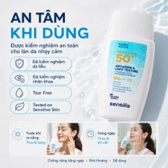 Kem Chống Nắng Sensilis Water Fluid SPF50+ 50ml Dạng Fluid Mỏng Nhẹ, Chống Lão Hóa