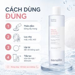 Nước Tẩy Trang Sensilis Micellar Water AR 400ml Dịu Nhẹ Cho Da Nhạy Cảm, Dễ Đỏ Rát