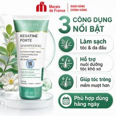 Biocyte Keratine Forte Shampooing 200ml - Dầu Gội Keratin Bồ Kết, Mềm Mượt Tóc Khô Xơ Chính Hãng