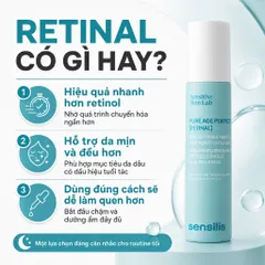 Serum Sensilis Pure Age Perfection Retinal 50ml Chống Lão Hóa Da Dầu Bí Tắc Nhạy Cảm