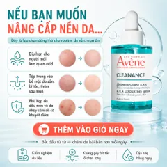 [ 4/27 ] Avène Cleanance AHA 30ml Serum Tẩy Tế Bào Chết Giảm Thâm Sáng Da Dịu Nhẹ Da Nhạy Cảm