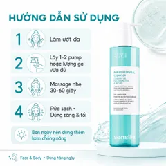Gel Rửa Mặt Sensilis Purify Essential Cleanser 200ml/400ml Da Dầu Mụn, Kiểm Soát Nhờn