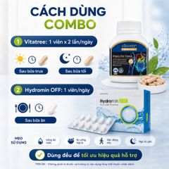 Combo Viên Uống Hydromin Off 30 Viên Vitatree Organ Fat Detox 60 Viên Hỗ Trợ Giảm Tích Nước Gọn Dáng