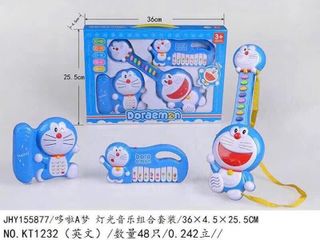 Đàn guitar Doraemon 1223 1226 đồ chơi âm nhạc có đèn và âm thanh