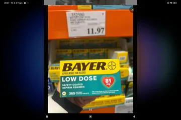 Viên Giảm Đau Bayer Low Dose Aspirin 81mg - Ngăn Ngừa Nhồi Máu Cơ Tim, Giảm Đau Hiệu Quả, 365 Viên Hỗ Trợ Tim Mạch cho Người Trên 50 Tuổi