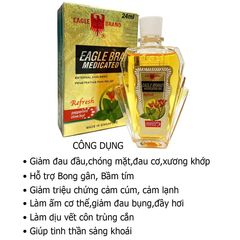 Dầu Gió con ó Vàng Eagle Brand Medicated Oil 24ml