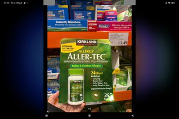 Viên uống chống dị ứng Kirkland Aller Tec 365 viên chinh hang Mỹ