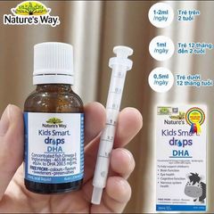 DHA Nature's Way Kids Smart Drops tăng chỉ số IQ, giúp trẻ thông minh vượt trội, Hộp 20ml