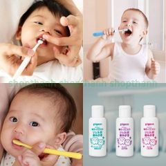 Gel Đánh Răng Nhật Bản Cho Bé - Vị Nhẹ Không Cay Tuýp Tiện Dụng An Toàn Dành Cho Bé Từ 6 Tháng Tuổi