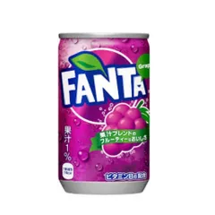 Nước Ngọt Fanta Nhật Bản Vi Nho, Vị Cam, Vị Đào -  Dung Tích  Lon 160 ml và 300ml