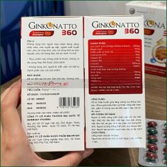 1 HỘP VIÊN UỐNG GINKONATTO 360 NATTOKINASE Q10 COENZYME - HỖ TRỢ HOẠT HUYẾT, TĂNG CƯỜNG TUẦN HOÀN MÁU NÃO, GIẢM BIẾN CHỨNG SAU TAI BIẾN MẠCH MÁU NÃO - HỘP 100 VIÊN