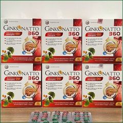 1 HỘP VIÊN UỐNG GINKONATTO 360 NATTOKINASE Q10 COENZYME - HỖ TRỢ HOẠT HUYẾT, TĂNG CƯỜNG TUẦN HOÀN MÁU NÃO, GIẢM BIẾN CHỨNG SAU TAI BIẾN MẠCH MÁU NÃO - HỘP 100 VIÊN