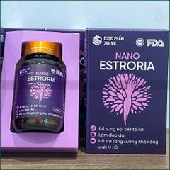 1 HỘP VIÊN UỐNG NỘI TIẾT TỐ NANO ESTRORIA - BỔ SUNG NỘI TIẾT TỐ NỮ, LÀM ĐẸP DA, HỖ TRỢ TĂNG CƯỜNG KHẢ NĂNG SINH LÝ NỮ - HỘP 30 VIÊN