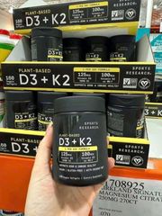 Vitamin D3 + K2 Sports Research 5000IU - Viên Uống Chiết Xuất Thực Vật Tốt Cho Xương Khớp và Tim Mạch - Mỹ 