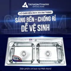 Bộ chậu rửa inox 304 Đại Thành DX42004 - Chỉ bán miền Nam và Tây Nguyên, Hàng chính hãng