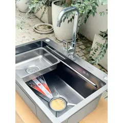 Combo Bếp Thảnh Thơi Gồm Chậu Rửa Rossi RL210H Inox 201 Và Vòi Chậu Rossi R803C1