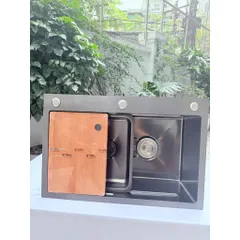 Combo Bếp Thảnh Thơi Gồm Chậu Rửa Rossi RL210H Inox 201 Và Vòi Chậu Rossi R803C1