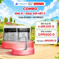 Combo Bếp Nhẹ Ví Gồm Chậu Rửa Rossi RL320H Inox 304 Và Vòi Chậu Rossi R803C1
