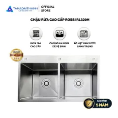 Combo Bếp Nhẹ Ví Gồm Chậu Rửa Rossi RL320H Inox 304 Và Vòi Chậu Rossi R803C1