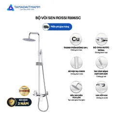 Bộ Vòi Sen Cây Rossi R806SC Phong Cách Châu Âu, Có Nóng Lạnh, BH 2 Năm