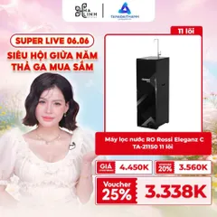 [Võ Hà Linh x Tân Á Đại Thành] Máy lọc nước RO Rossi Eleganz C TA-211S0 - 11 lõi, bổ sung Hydrogen hàm lượng cao
