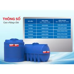 [GIAO MIỀN NAM] Bồn nước nhựa Đại Thành Thế Hệ Mới Đứng 500D 1000D 1500D 2000D - Chính hãng, Bảo hành 25 năm